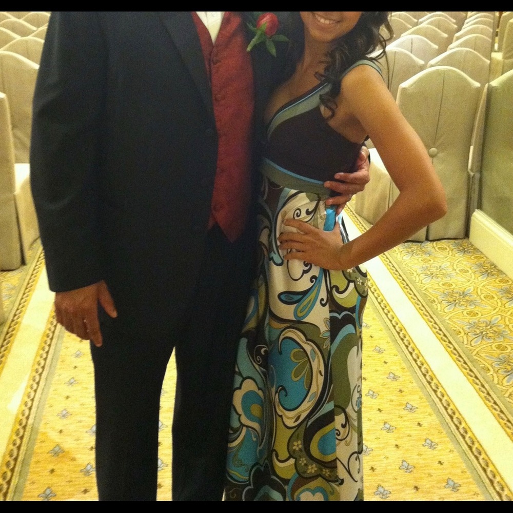 Long multi color formal dress